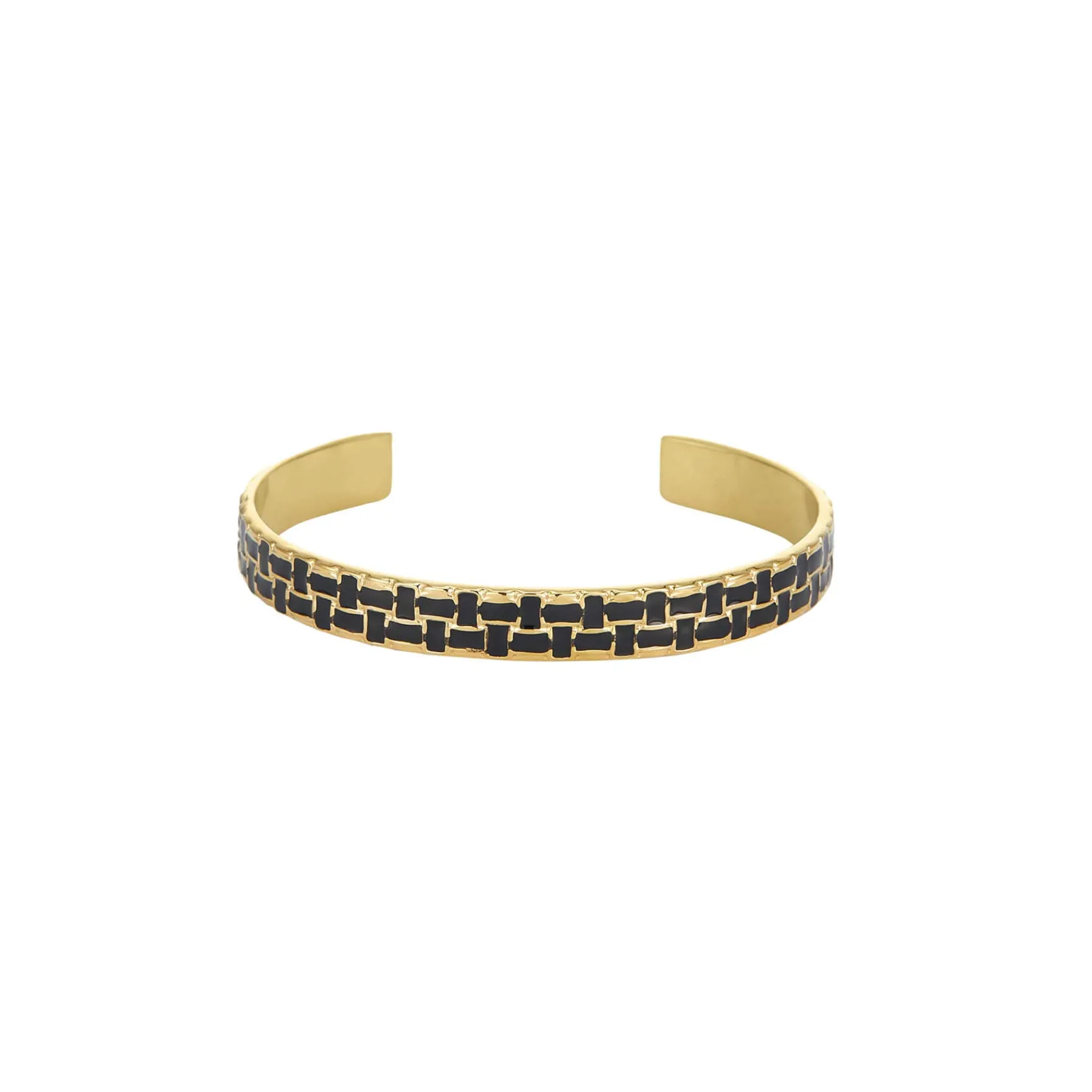 Femme Luzaka Bracelets<Jonc Rio noir acier doré or