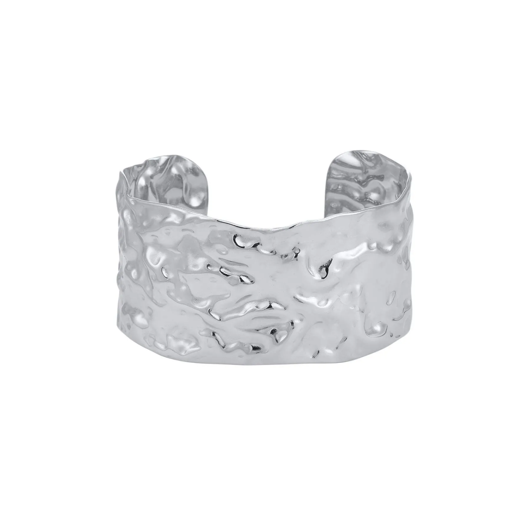 Femme Luzaka Bracelets<Manchette Jupiter martelé acier argenté