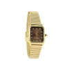 Femme Luzaka Montres Femme<Montre Lexi dorée / Chocolat - Bracelet maille milanaise