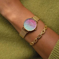 Femme Luzaka Montres Femme<Montre Paloma pailletée acier doré