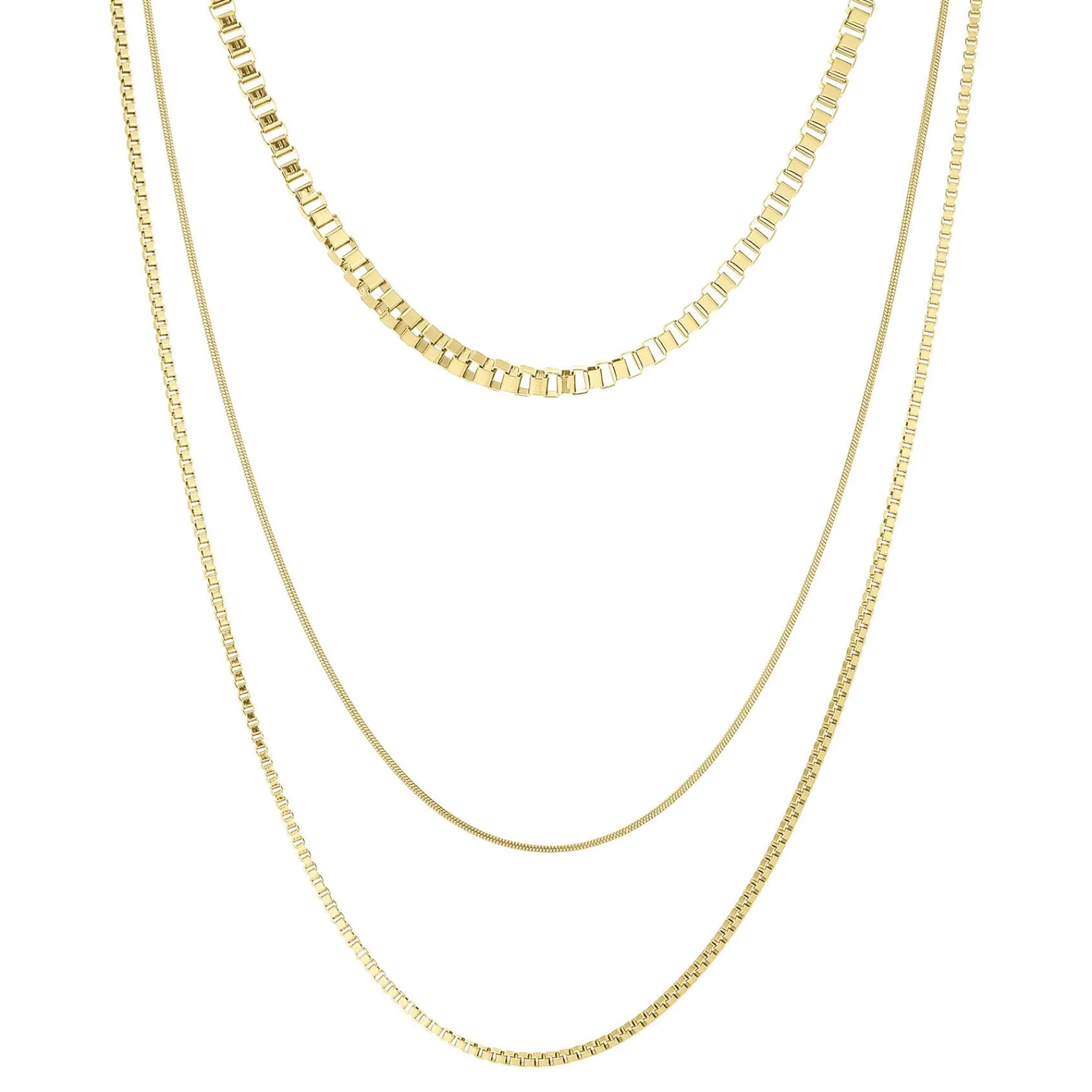 Femme Luzaka Colliers<Multi rangs Adriana acier doré or