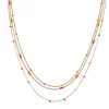 Femme Luzaka Colliers<Multi rangs Bilbao mauve acier doré or