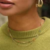 Femme Luzaka Colliers<Multi rangs Bilbao vert acier doré or