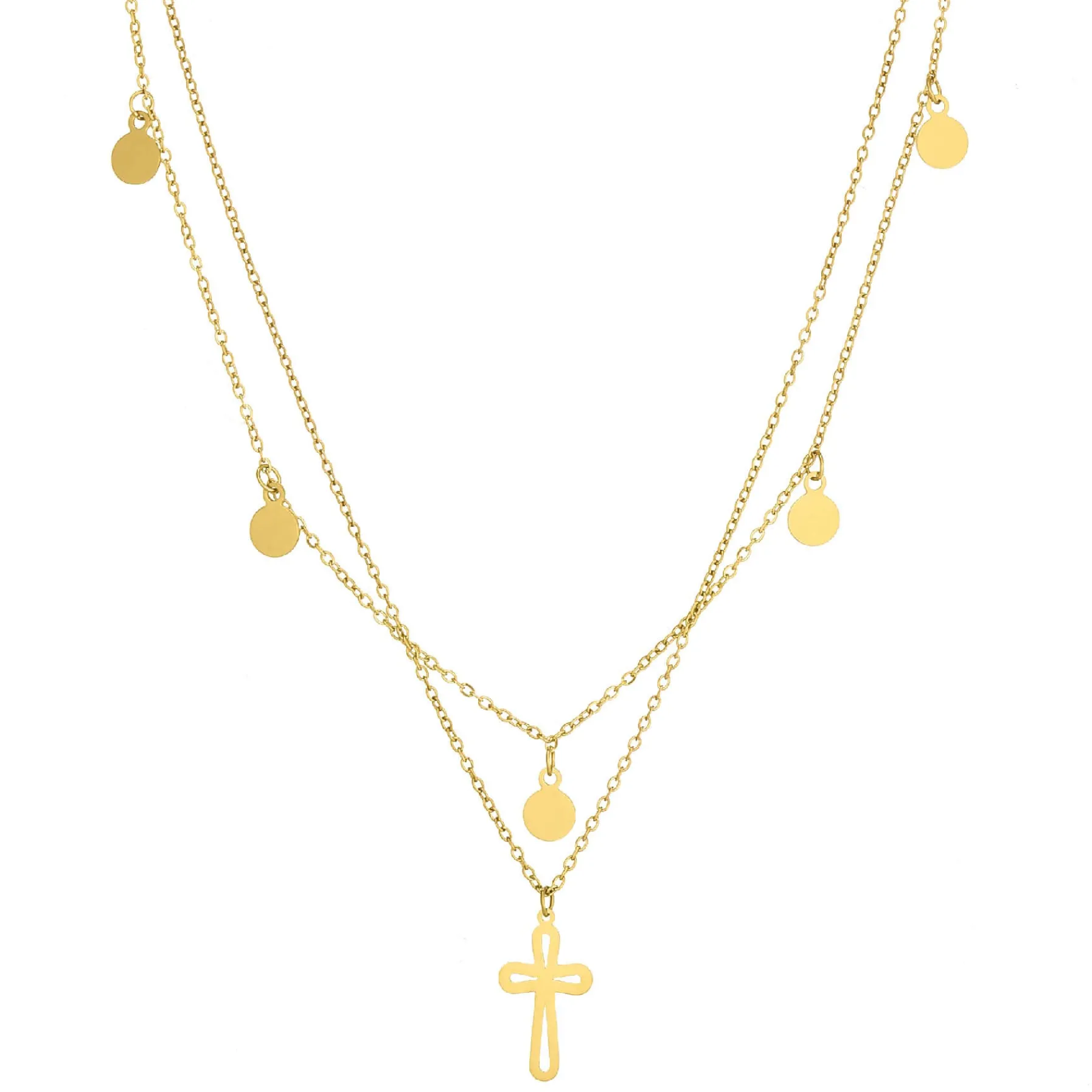 Femme Luzaka Colliers<Multi rangs Camille acier doré or