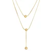 Femme Luzaka Colliers<Multi rangs Comete acier doré