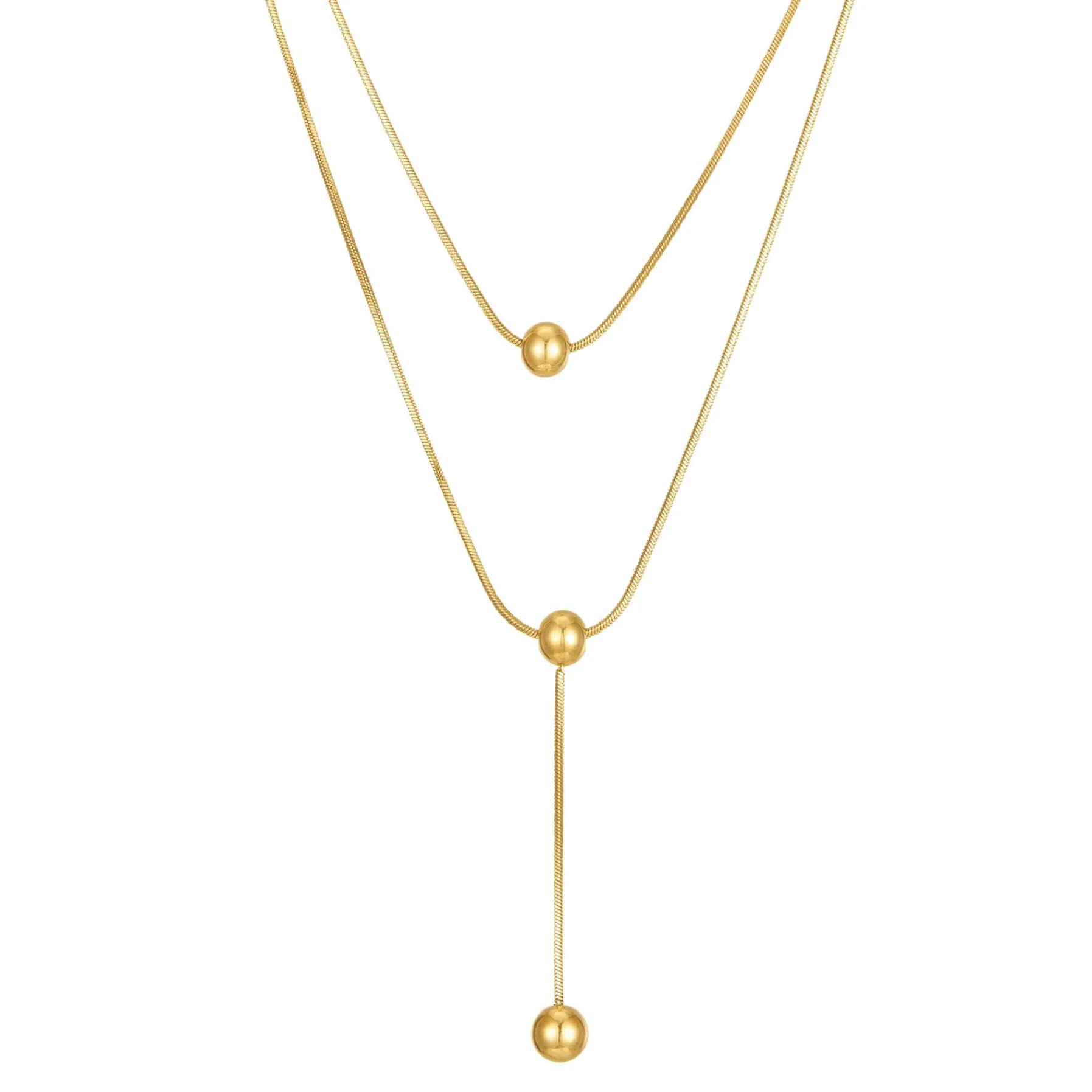 Femme Luzaka Colliers<Multi rangs Comete acier doré