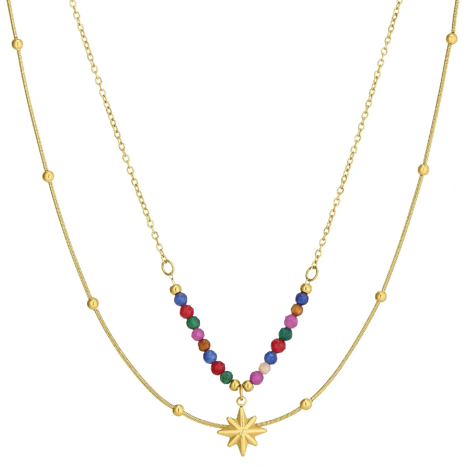 Femme Luzaka Colliers<Multi rangs Dana acier doré or