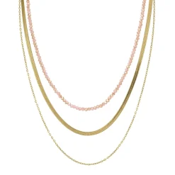 Femme Luzaka Colliers<Multi rangs Karina acier doré or et cristal