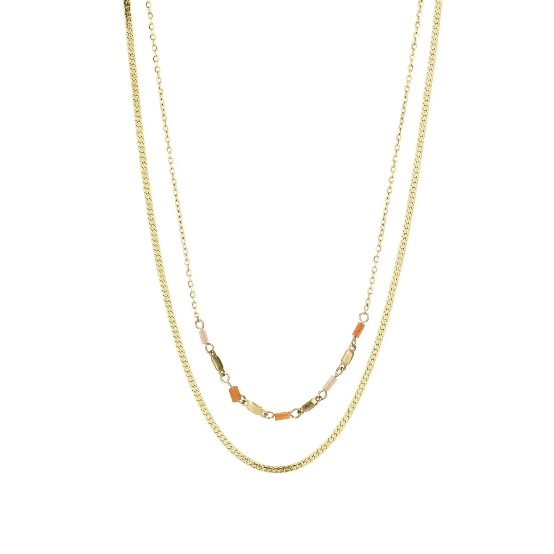 Femme Luzaka Colliers<Multi rangs Manon acier doré or cristal