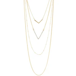 Femme Luzaka Colliers<Multirangs 4 chaînes V doré