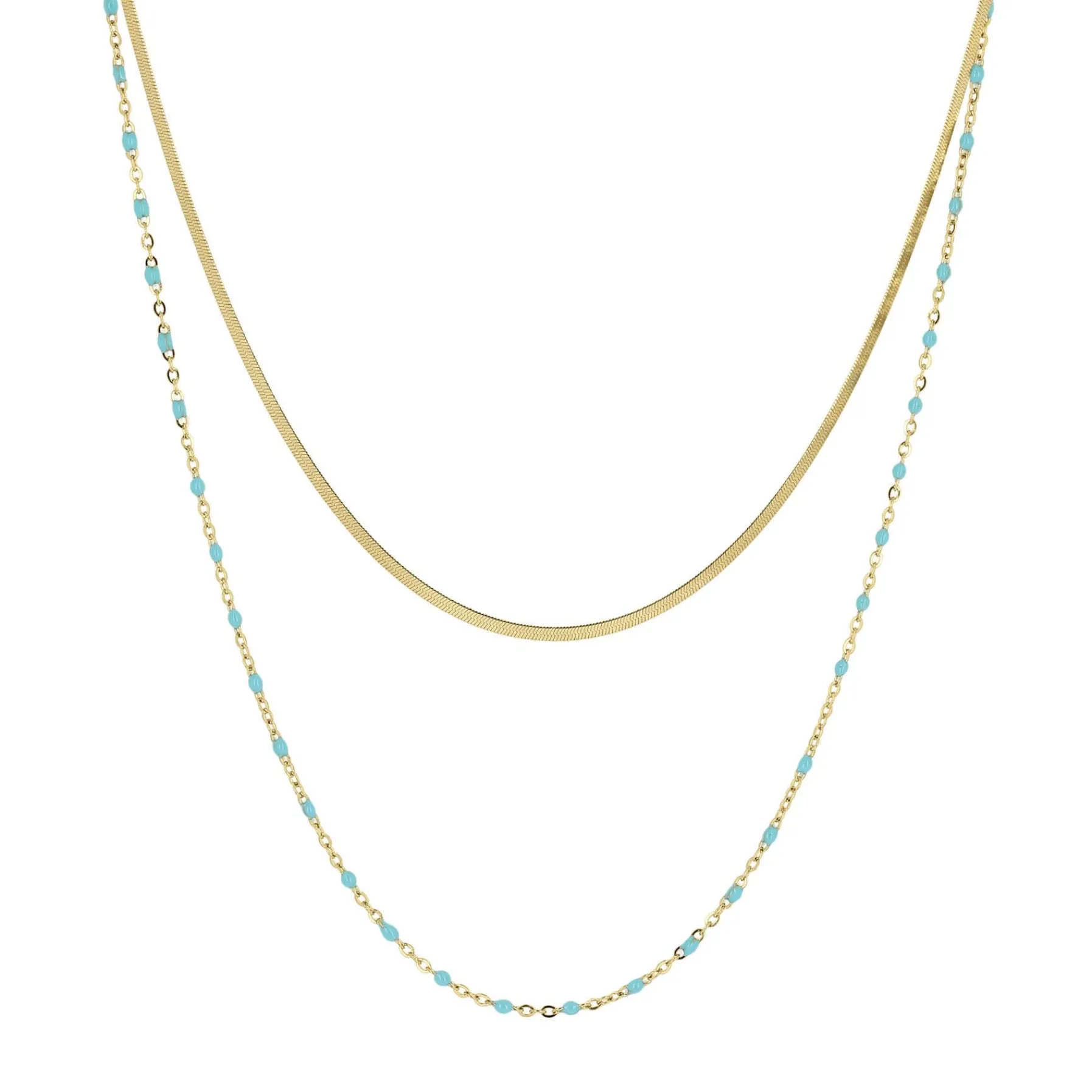 Femme Luzaka Colliers<Multirangs Capucine Bleu