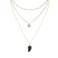 Femme Luzaka Colliers<Multirangs Corne acier doré
