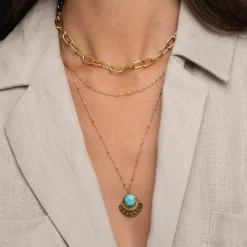 Femme Luzaka Colliers<Multirangs Enya Turquoise