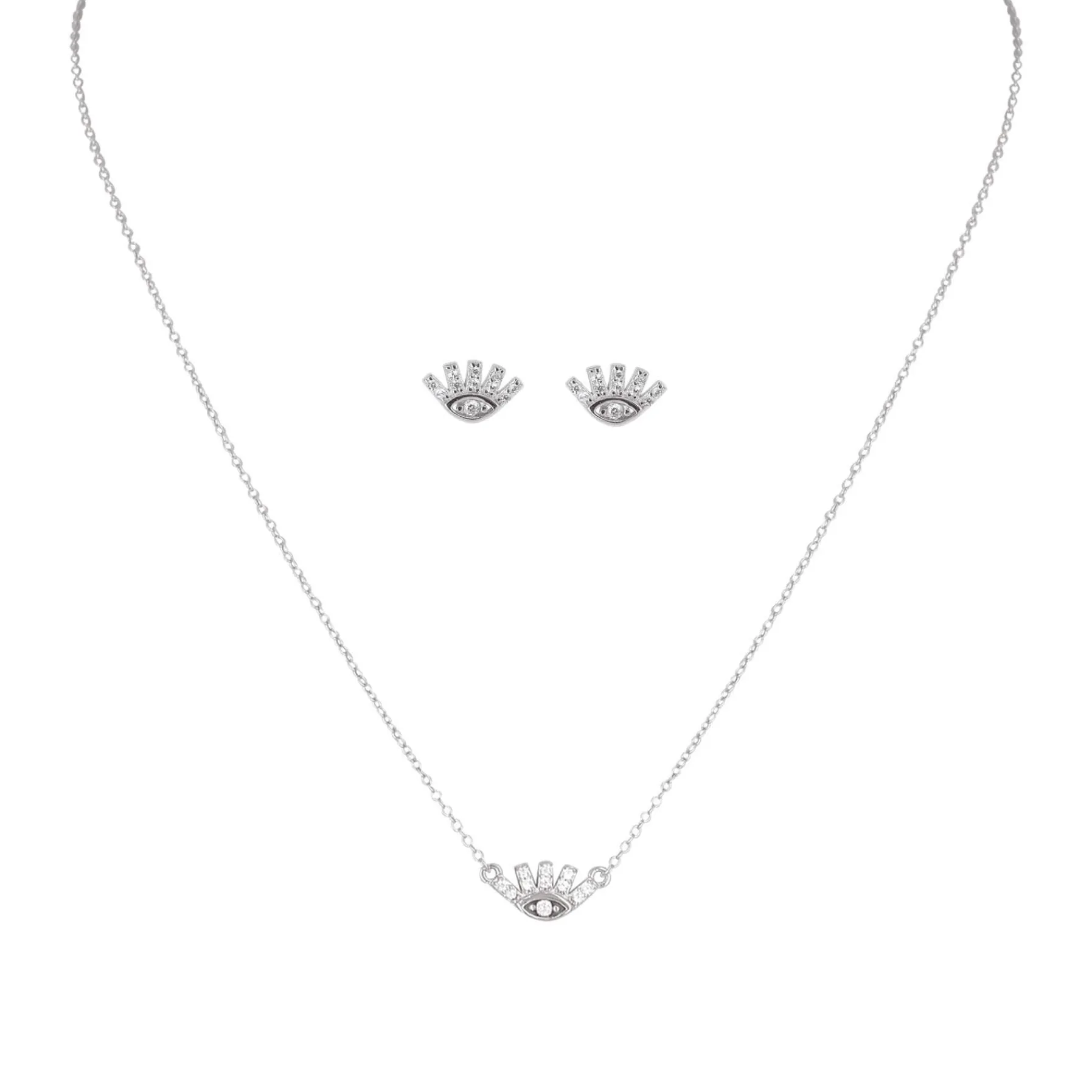Femme Luzaka Colliers<Parure oeil Argent 925