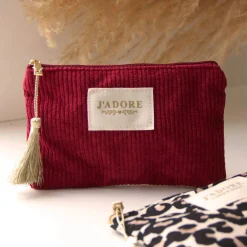 Luzaka Portefeuilles & Pochettes<Pochette Erika velours bordeaux