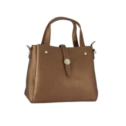 Luzaka Sacs<Sac à main Darius marron métalisé