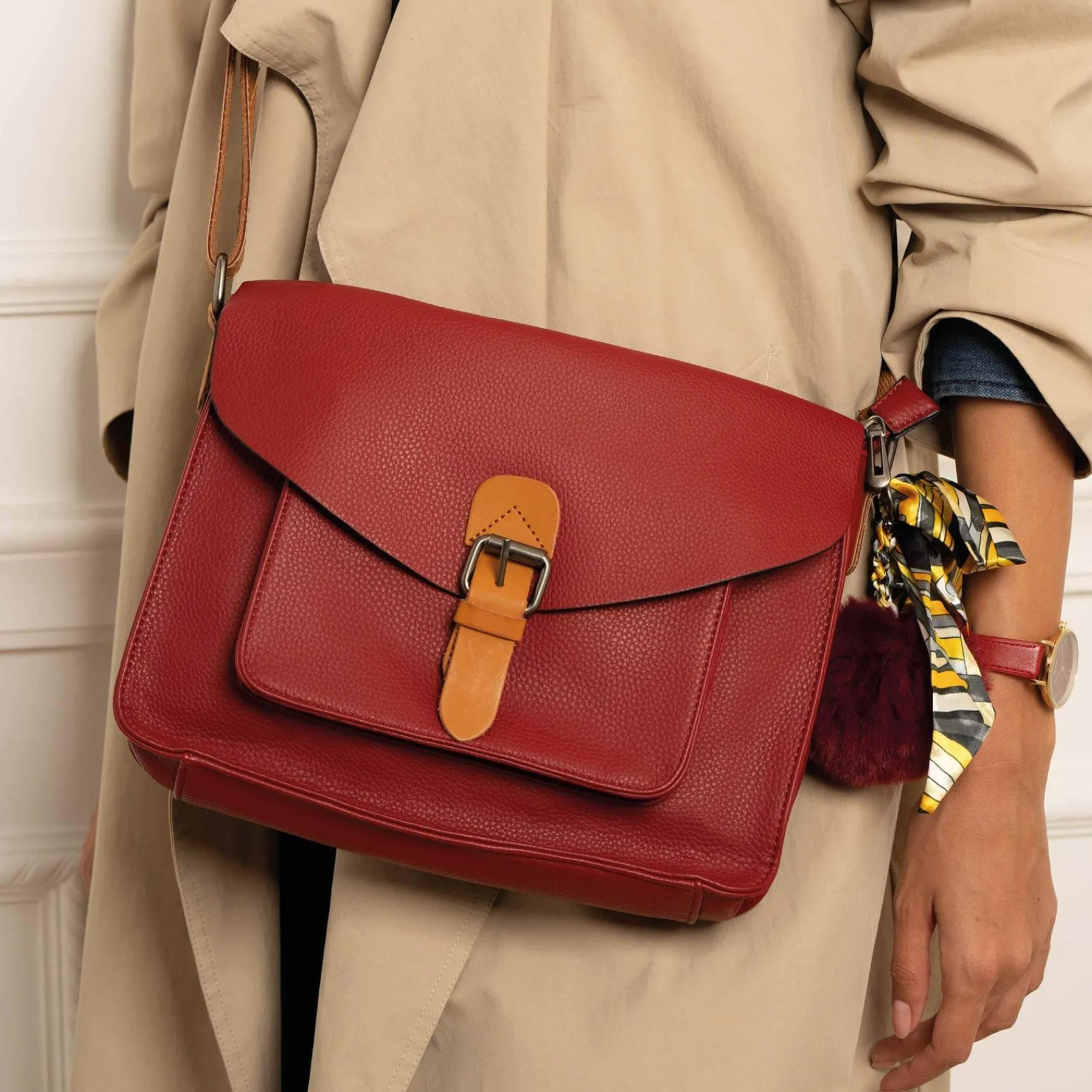 Luzaka Sacs<Sac à main Josy rouge