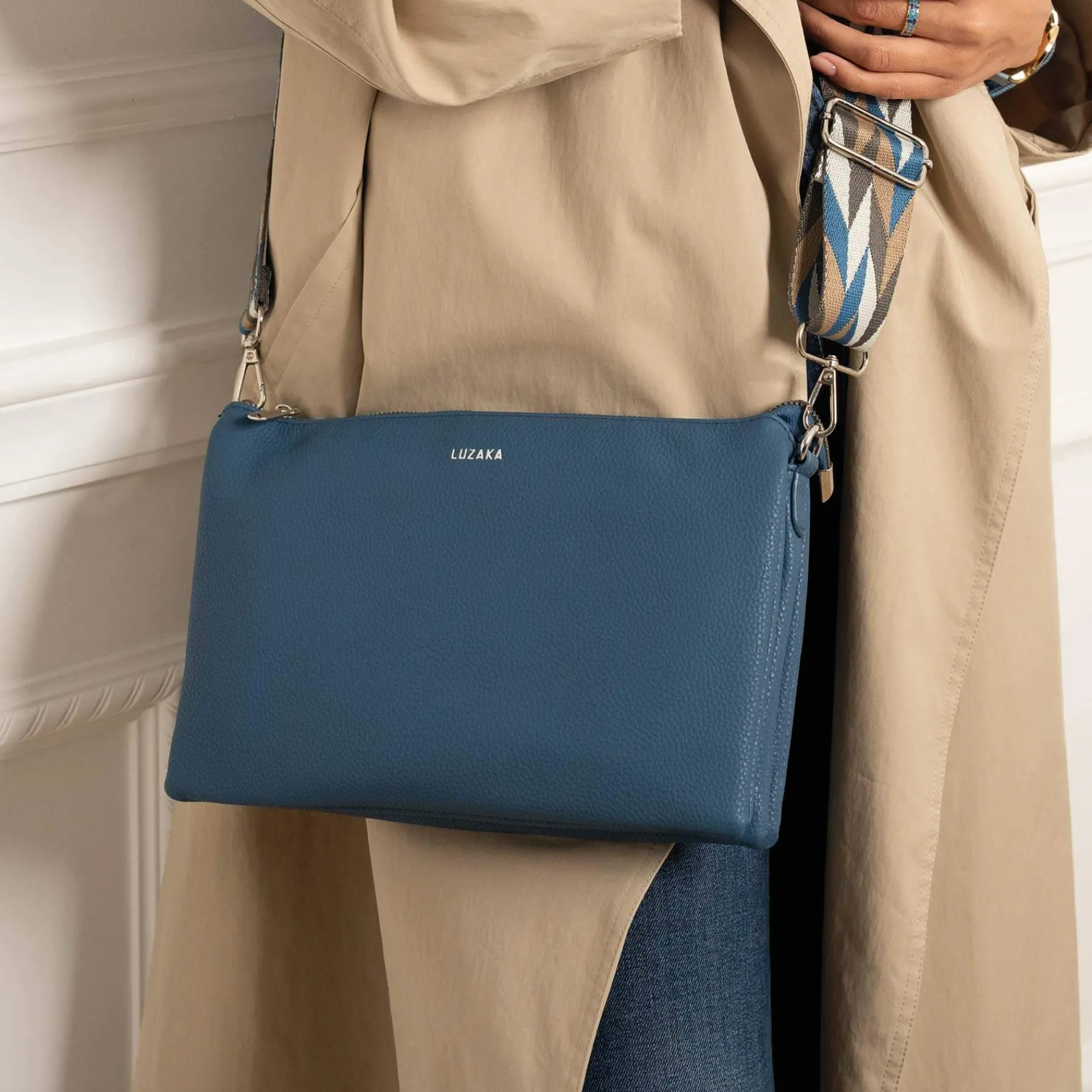 Luzaka Sacs<Sac à main Lisa bleu jean