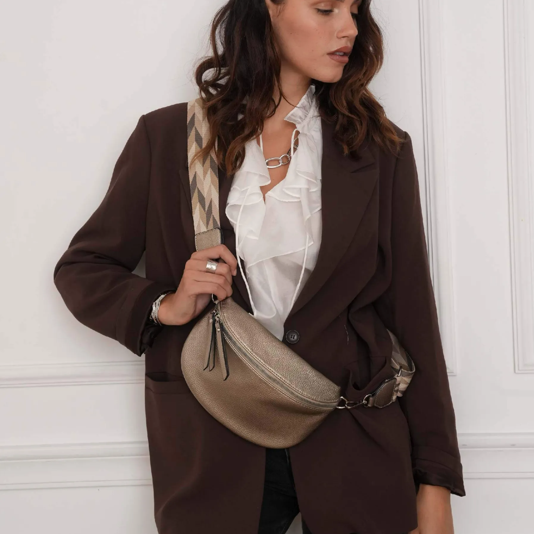 Luzaka Sacs<Sac Banane Paola doré