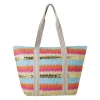Luzaka Sacs<Sac paille Ibiza rayures