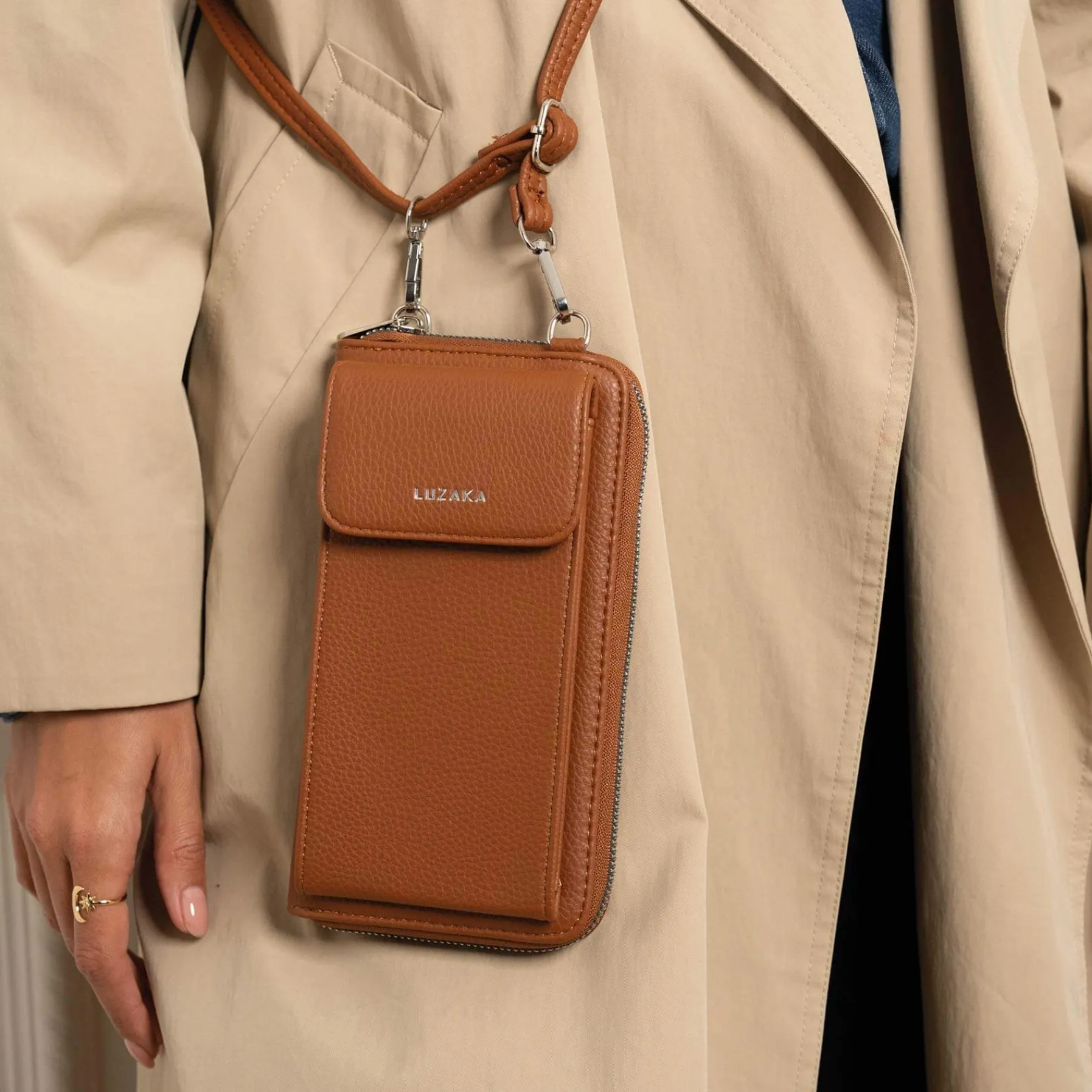 Luzaka Sacs|Portefeuilles & Pochettes<Sac Portefeuille vertical camel