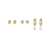 Femme Luzaka Boucles<Set 3 paires de boucles Aténa acier doré or